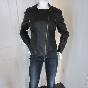 Maurice's Black Zippered Faux Leather Jacket